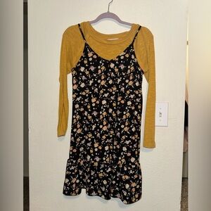 Versatile floral sweater/dress combo
